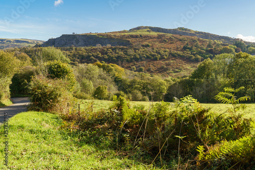 Landscape near Morlais Castle, Merthyr Tydfil in Mid Glamorgan, Wales, UK photo