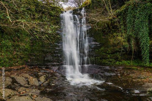 A waterfall in Blaen-y-glyn near Torpantau  Powys  Wales  UK