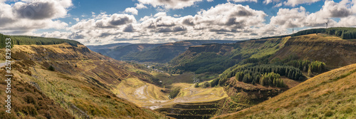 View from the A4061 road over Blaenrhondda in Rhondda Cynon Taf, Mid Glamorgan, Wales, UK photo