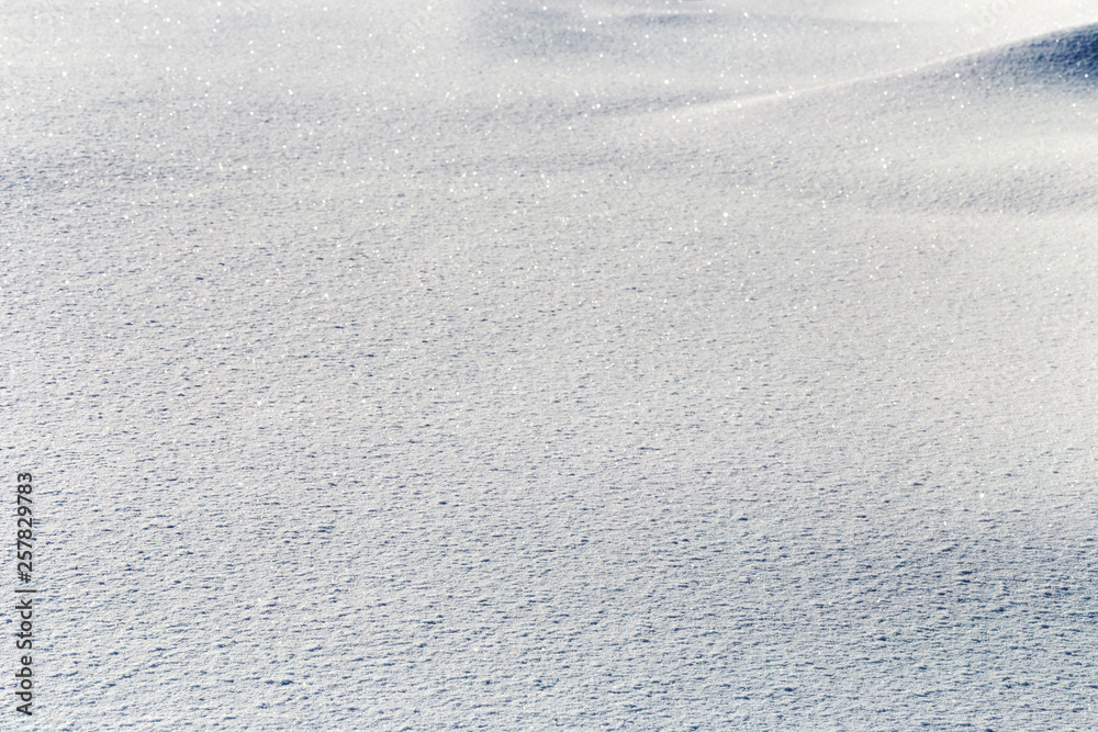 Winter, the surface of fresh fluffy snow, close-up, highlights, snowflakes, snowdrift Winter, the surface of fresh fluffy snow, close-up, highlights, snowflakes, snowdrift