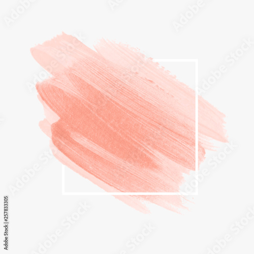 Brush painted watercolor background vector. Pastel design for logo, poster element and sale banner. 