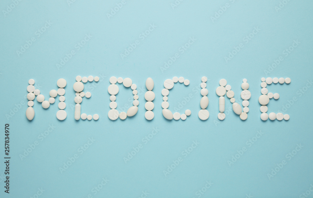 Inscription medicine from a set of pills. Inscription medicine from a set of pills.
