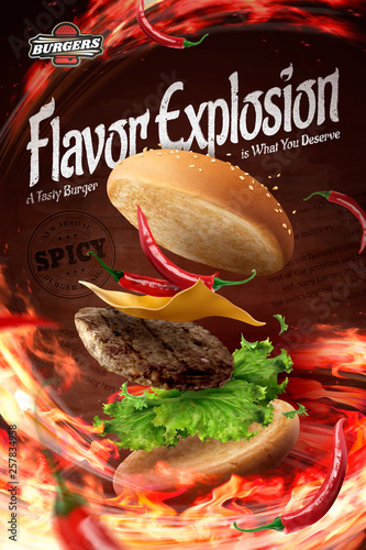 Hot chilly hamburger ads
