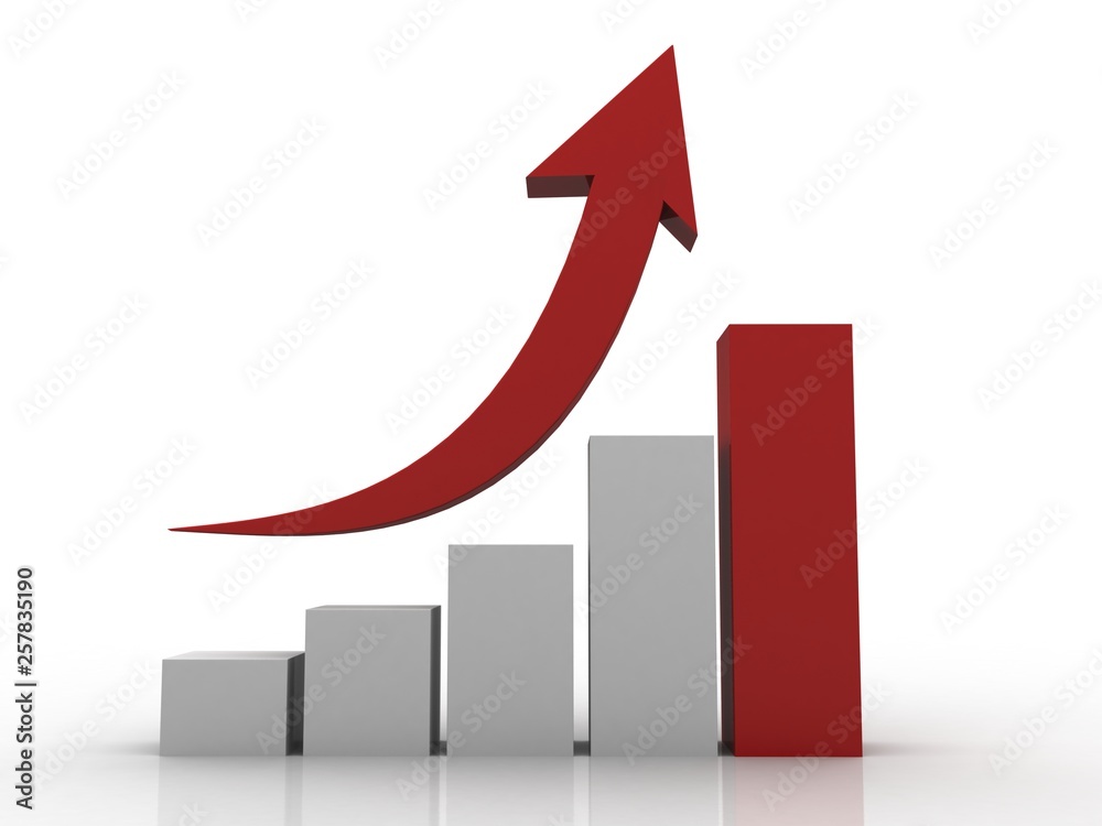 3d rendering Stock market online business concept. business Graph 3d rendering Stock market online business concept. business Graph