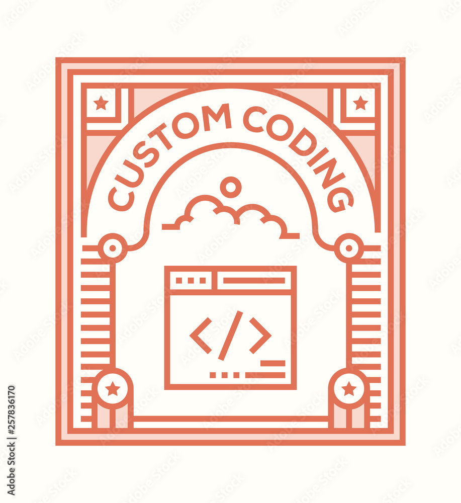 CUSTOM CODING ICON CONCEPT CUSTOM CODING ICON CONCEPT