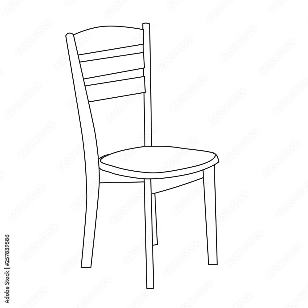 vector, isolated, contour, sketch, chair vector, isolated, contour, sketch, chair