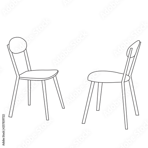 contour, sketch, chair