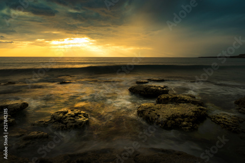 sunset over the sea taken with long exposure, © CySa 