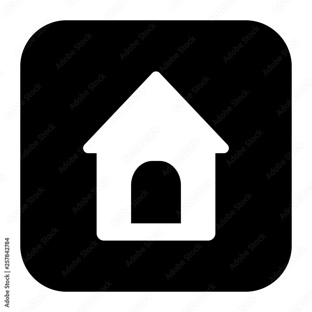 Doghouse icon in square. Vector illustration style is a flat iconic doghouse symbol. Doghouse icon in square. Vector illustration style is a flat iconic doghouse symbol.