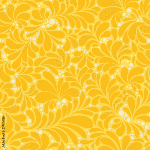 Damask hand drawn vector seamless pattern. Abstract botanical texture. Elegant floral blossom background. Decorative ornate arabesque. Victorian wallpaper, textile, wrapping paper design