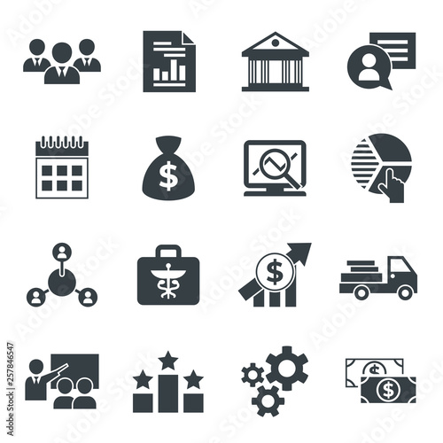 Business corporate stakeholder and company icons