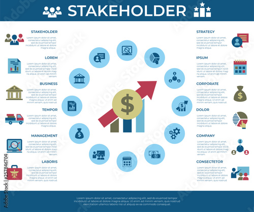 Business corporate stakeholder and company icons