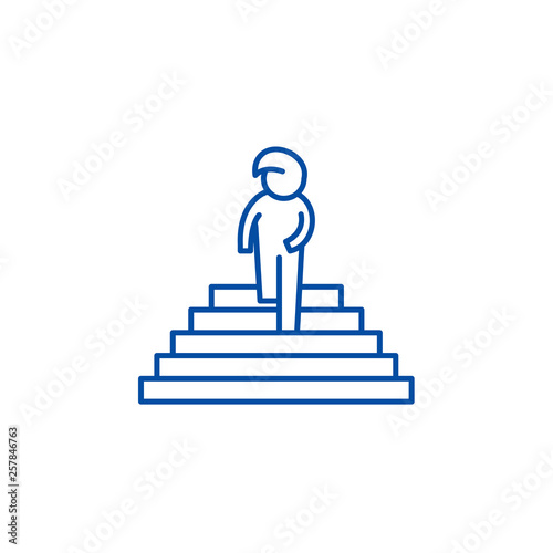Yearning line concept icon. Yearning flat  vector website sign, outline symbol, illustration.