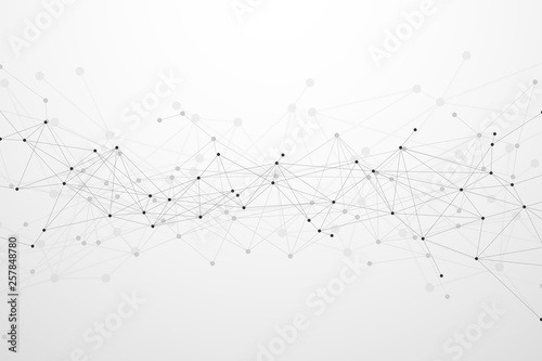 Abstract plexus technology futuristic network background. Vector illustration photo