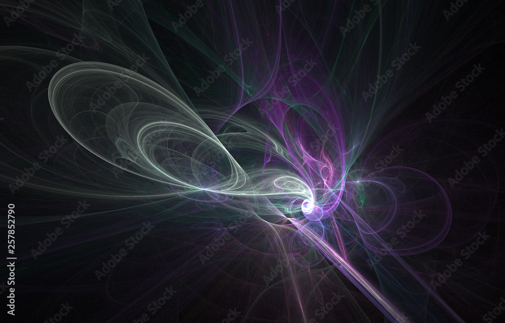 Abstract fractal art background illustration space geometry.