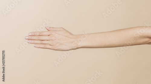 Welcoming women's hand