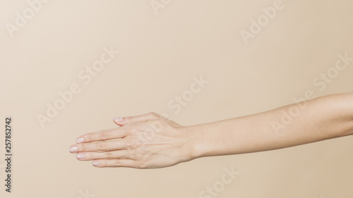 Welcoming women's hand