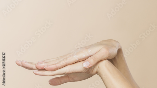 Female hands are nurturing