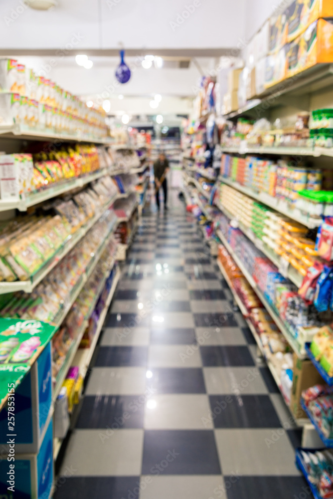 blurred out-of-focus grocery store full frame