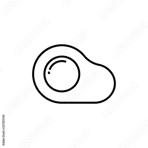Fried egg, omelette icon