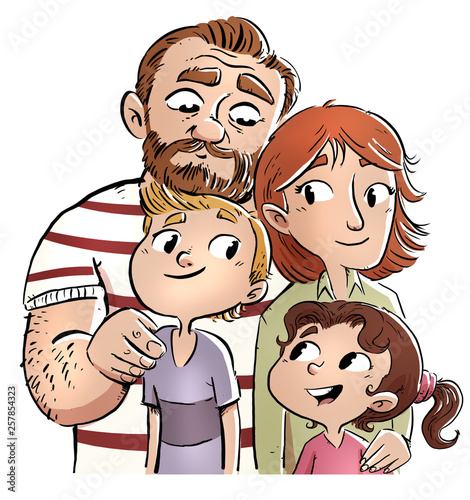 familia padres con hijos