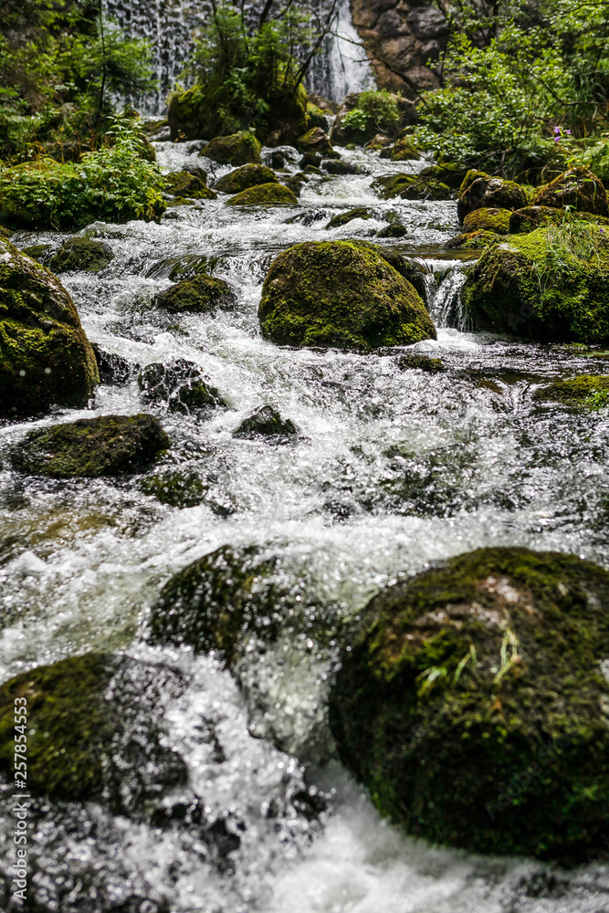 Mountain stream in the Austrian Alps near Obertraun. Mountain stream in the Austrian Alps near Obertraun.