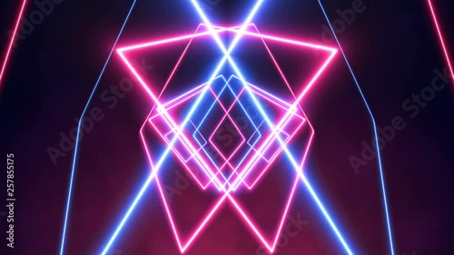 abstract glowing lines background. neon lights