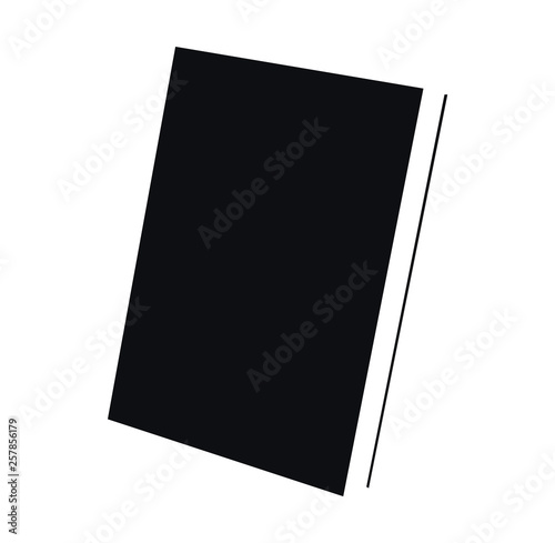 Vector book icon black and white
