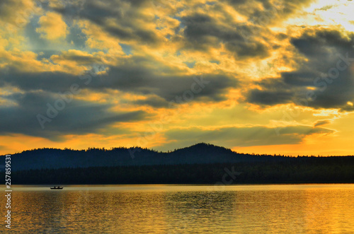 Mountain lake Zyuratkul is one of the most beautiful and coldest in the southern Urals.