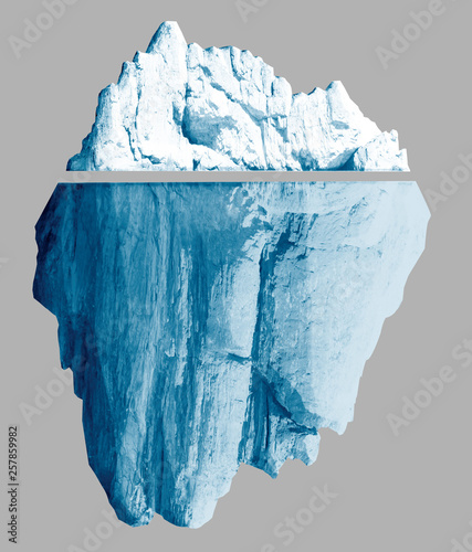 Iceberg isolated with clipping paths included 3d illustration photo