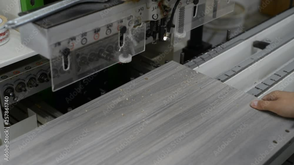 Drilling hole in the tree cutter. Production of furniture Drilling hole in the tree cutter. Production of furniture