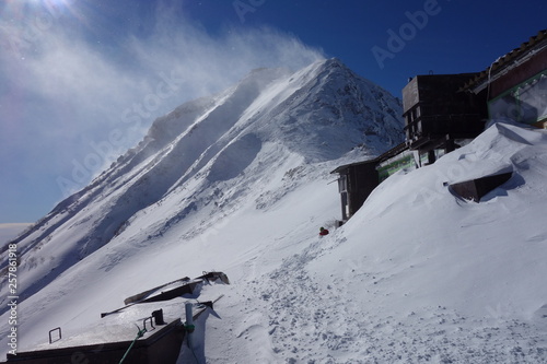 Akadake and spray of snow photo