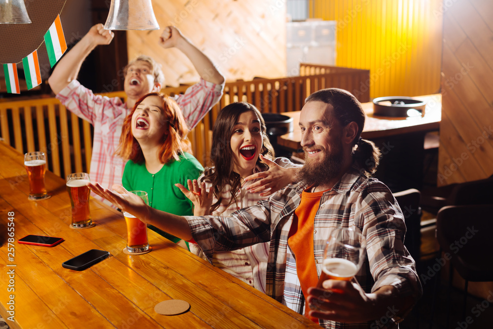 Personalities feeling truly emotional while watching football in pub Personalities feeling truly emotional while watching football in pub