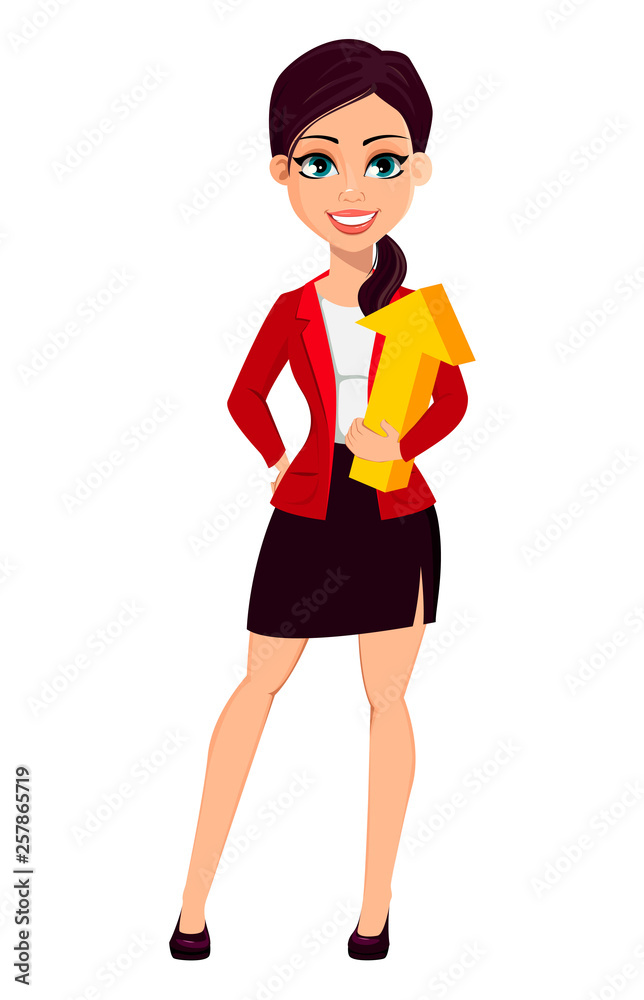 Businesswoman cartoon character. Beautiful woman Businesswoman cartoon character. Beautiful woman