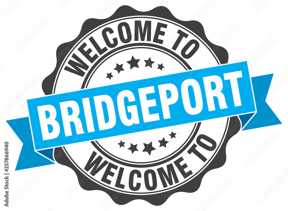 Fototapeta premium Bridgeport round ribbon seal