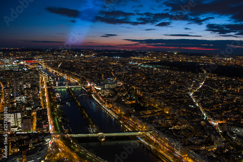 city at night view from Eiffel tower  © Sergei
