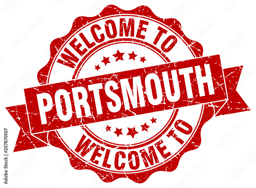 Fototapeta premium Portsmouth round ribbon seal