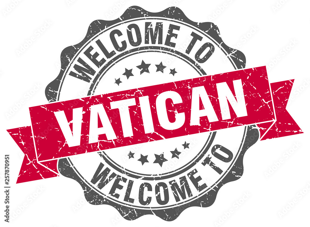 Fototapeta premium Vatican round ribbon seal