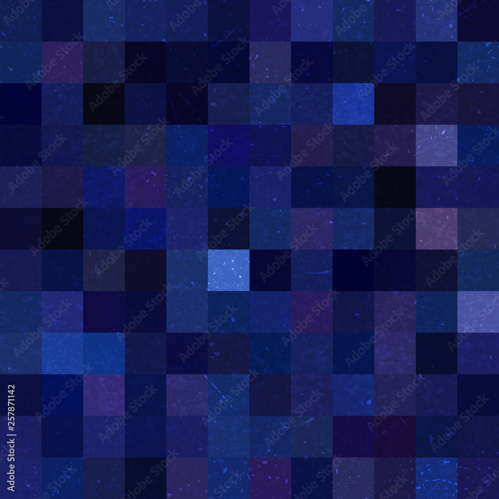 Fototapeta premium Seamless blue geometric checked pattern. Ideal for printing onto fabric and paper or decoration.