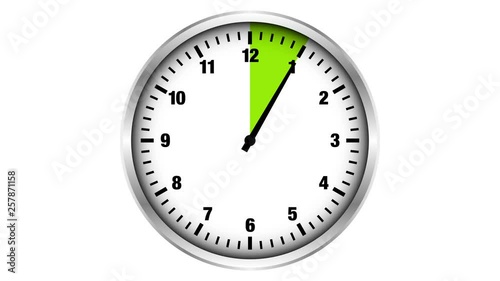 Video Silberne Stoppuhr 60 Sekunden/Minuten Green