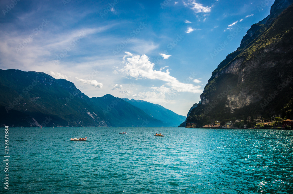 Panorama of the nature by the Lake Garda