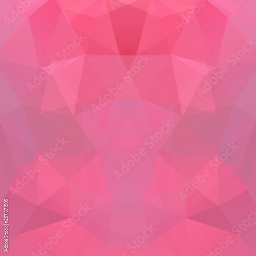 Geometric pattern, polygon triangles vector background in pink tone. Illustration pattern