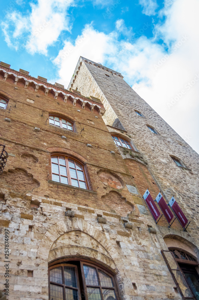 View on the Town Hall in San Gimignano, Italy View on the Town Hall in San Gimignano, Italy