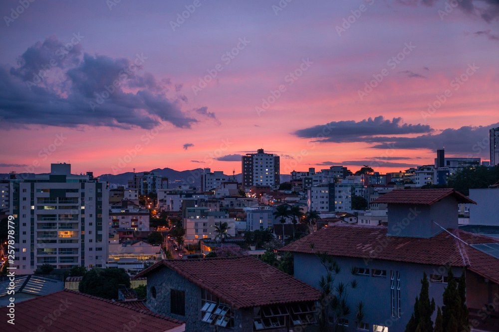 Sunset in Belo Horizonte, Minas Gerais, Brazil