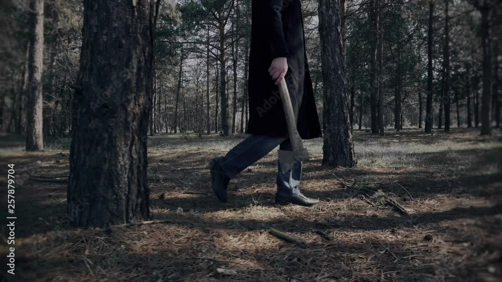 Serial killer with axe wants to commit torture in woods