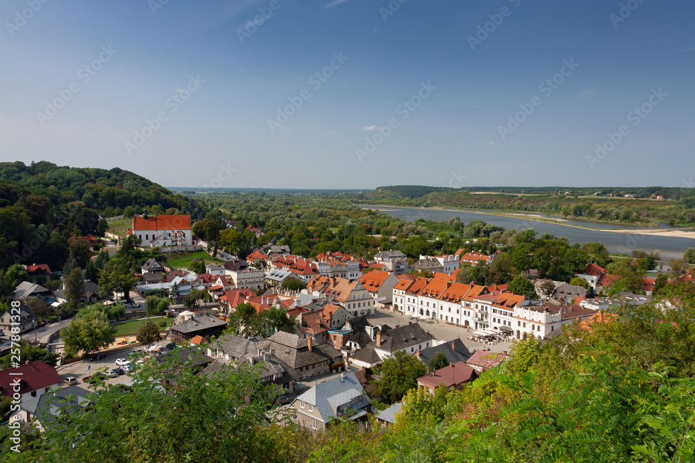 The medieval town of Kazimierz Dolny - view from the hill The medieval town of Kazimierz Dolny - view from the hill