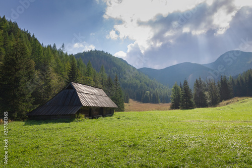 Wooden cottage in Tatra Mountains