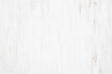 White painted wood texture seamless rusty grunge background, Scratched white paint on planks of wood wall.