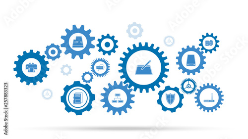 Graphic tablet icon. From computer parts set
