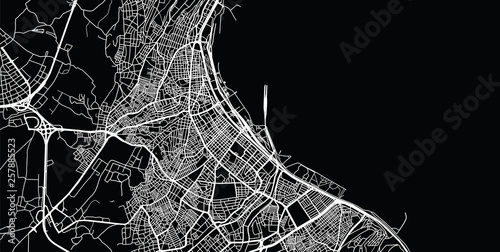 Urban vector city map of Samsun, Turkey